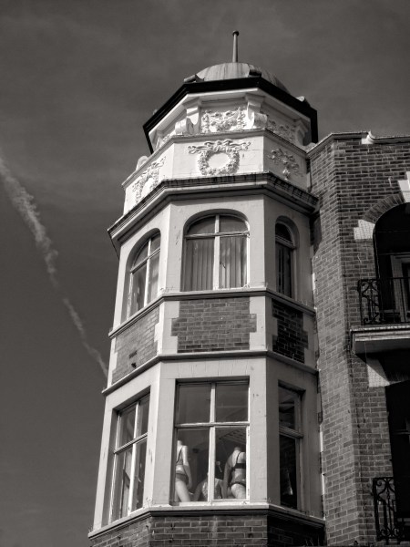 Folkestone Brick Building B&W